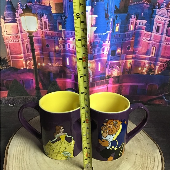 Disney beauty and the beast 2 piece mug set collectible - Picture 3 of 5